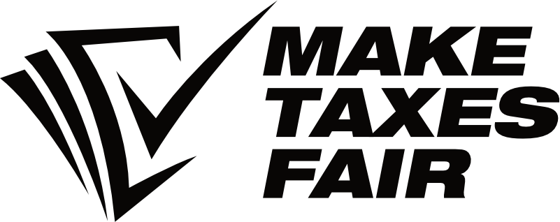 Make Taxes Fair Logo Stacked - Black